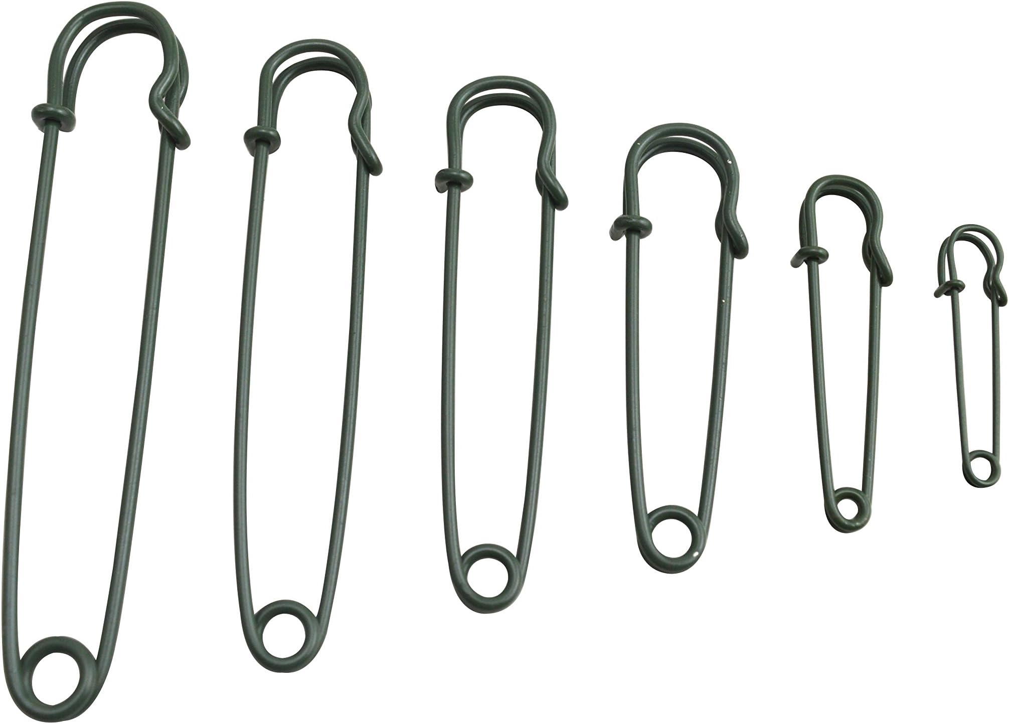 Ruihai Army Green color 6 Sizes Mixed Size Safety Pin Safety Blanket Pin Pack of 3 Sets