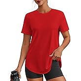 PINSPARK Workout Tops for Women Short Sleeve Athletic Shirts UPF 50+ Quick Dry Running Outfits for Exercise Gym Hiking S-3XL