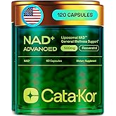 Cata-Kor Liposomal NAD Supplement with Resveratrol – NMN Supplement Alternative – 60-Day Supply – Third-Party Tested – 120 Capsules – Advanced NAD+ Resveratrol - Pack of 2