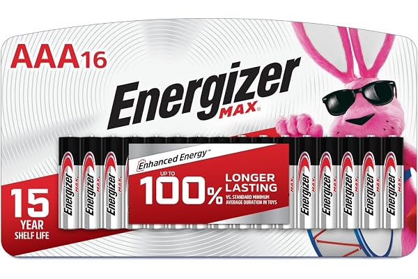Energizer MAX AAA Batteries (16 Pack), Triple A Alkaline Batteries