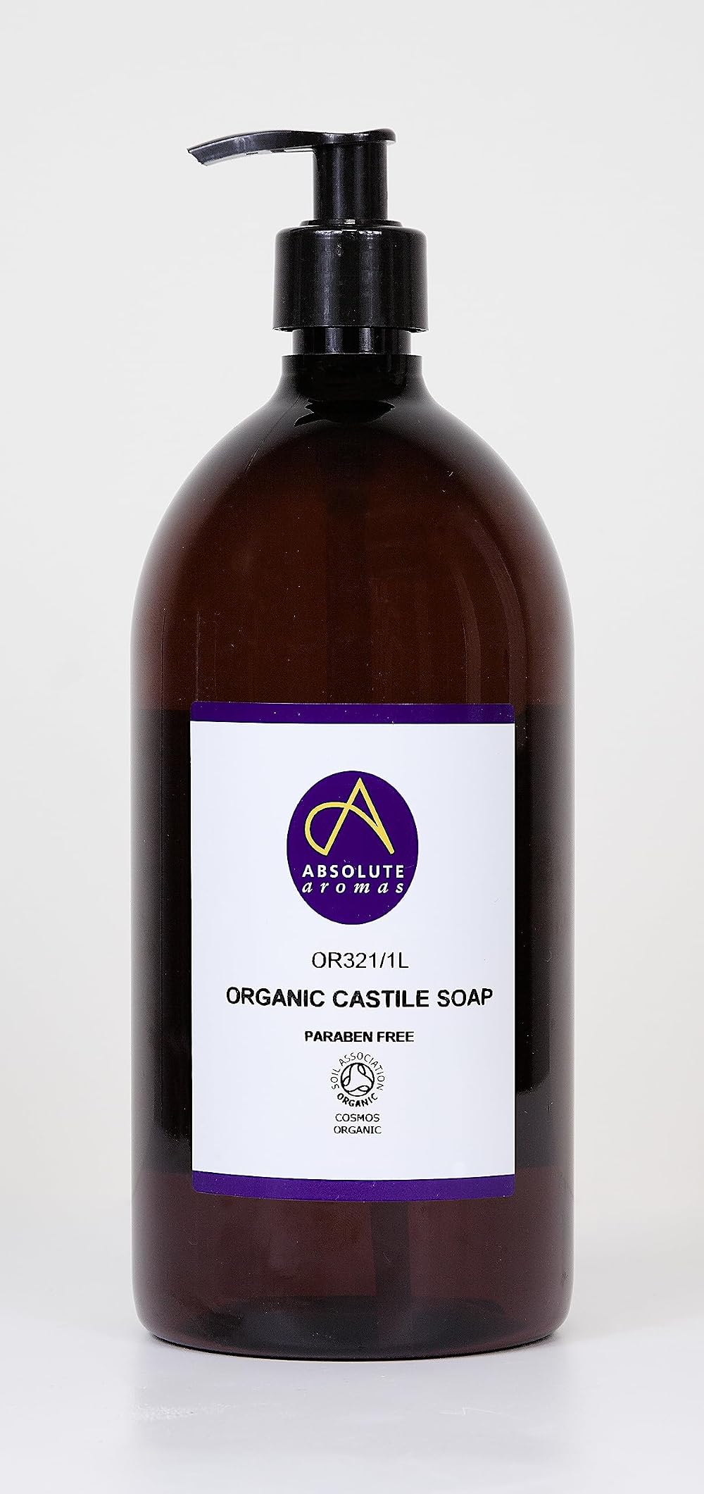 Absolute Aromas Organic Castile Liquid Soap 1L Natural Vegan Cruelty Free
