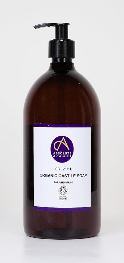 Absolute Aromas Organic Castile Liquid Soap 1L Natural Vegan Cruelty Free