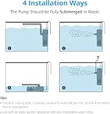 NICREW Internal Aquarium Filter 40-80L Black with Dual Filtration view 4