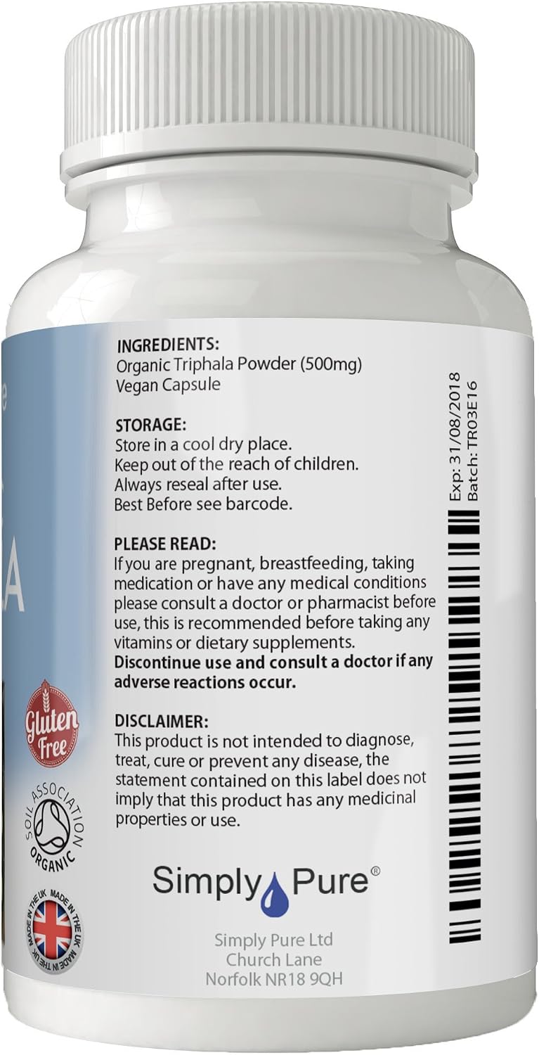 Simply Pure Organic Triphala, 90 count (Pack of 1) - Image 4