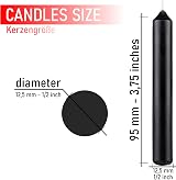 BRUBAKER 20 Pack Tree Candles Pyramid Christmas Tree Candles Black view 3