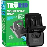 Mouse Traps Indoor for Home - 6 Pack Reusable Rat Trap, Touch-Free Snap Trap, Heavy Duty Mouse Catcher for Indoor &amp; Outdoor Use, Instantly Kill Mice and Rodents