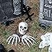 Halloween Haunters 24 Piece Scary Graveyard Tombstone & Skull Prop Decoration Kit Set - 22