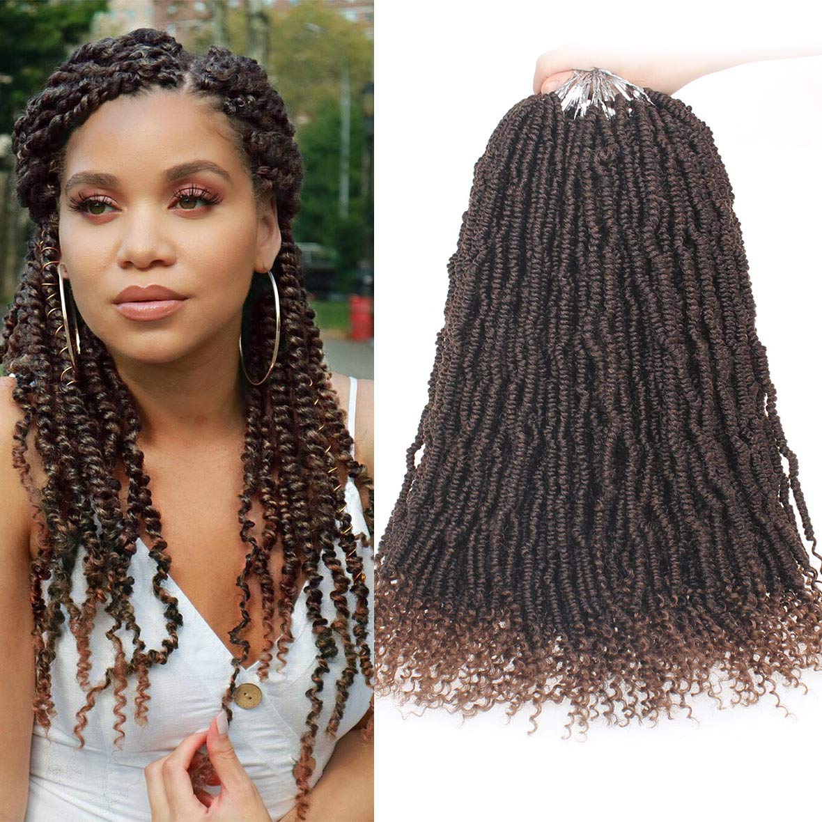 Amazon Com Leeven 6 Packs Long Spring Twist Crochet Hair For