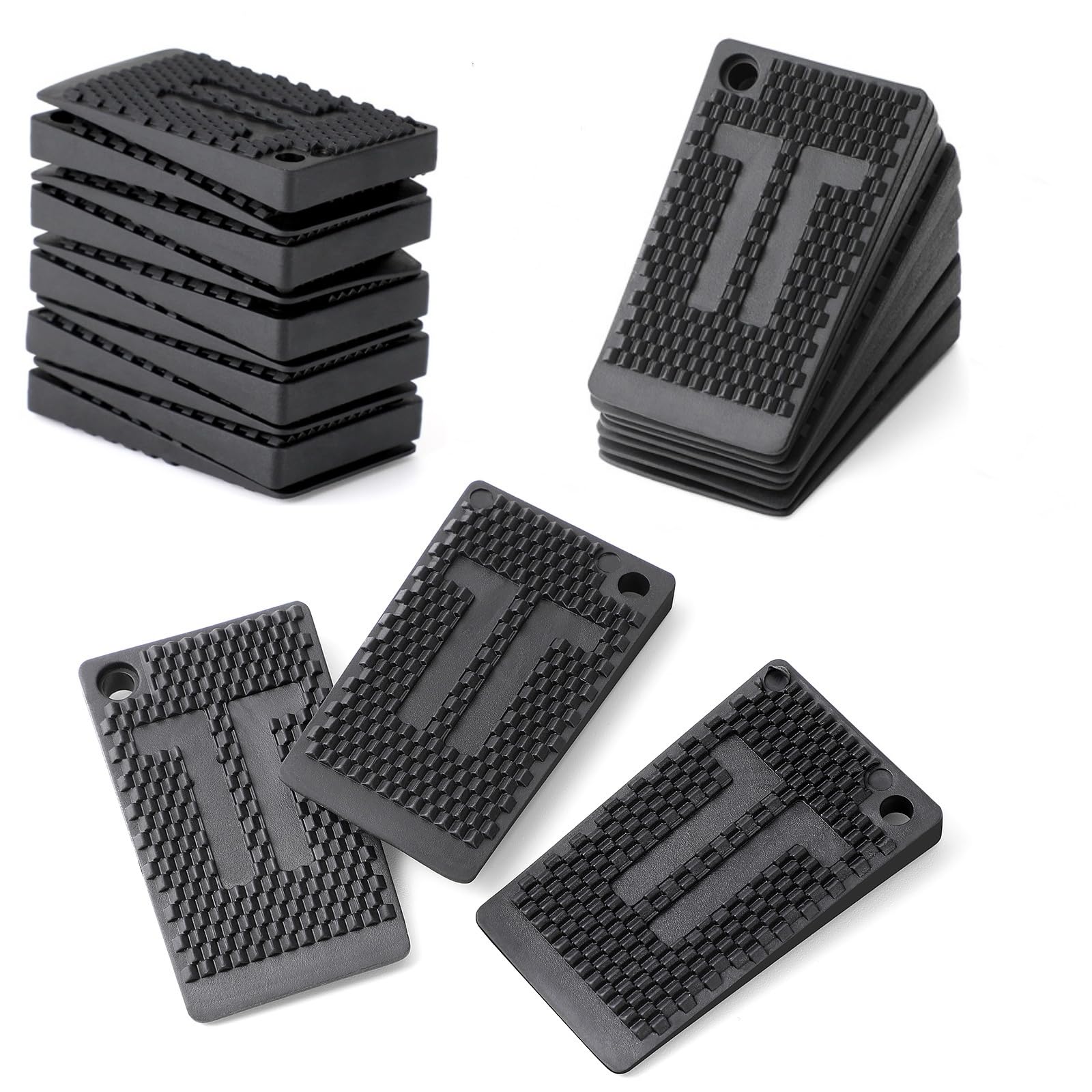 40 Pack Furniture Levelers Pads, Flexible Rubber Table Leveling Shims for Home Improvement - Level Wedges,Cabinet and Chair Shims、Table Leg Leveler, Waterproof Non-Slip