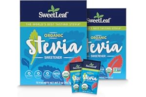 SweetLeaf Organic Stevia Packets - Zero Calorie Stevia Powder, No Bitter Aftertaste, Sugar Substitute for Keto Coffee, Nothing Artificial, Non-GMO Stevia Sweetener Packets, 70 Count (Pack of 2)