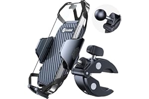andobil Bike Phone Mount, [Super Stable & Anti Shake] Universal [Sturdy Handlebar Clamp] Motorcycle Bicycle Bike Handlebar Cell Phone Holder Compatible with iPhone 14 13 12 11 Galaxy S23 S22 & All