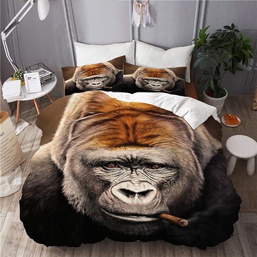 Stay Kids Bettwäsche Set - SKZOO 3D Druck, 135x200cm + 2x 80x80cm Kissen, Polyester-Baumwolle