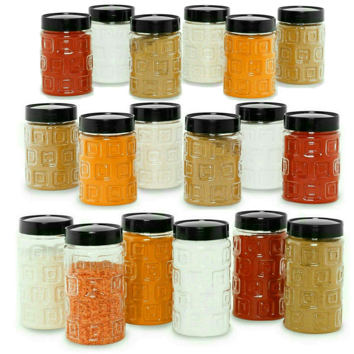 Buy Plastic Container Sets 1500 ml, 800 ml, 250 ml, 18 Pieces, Blue