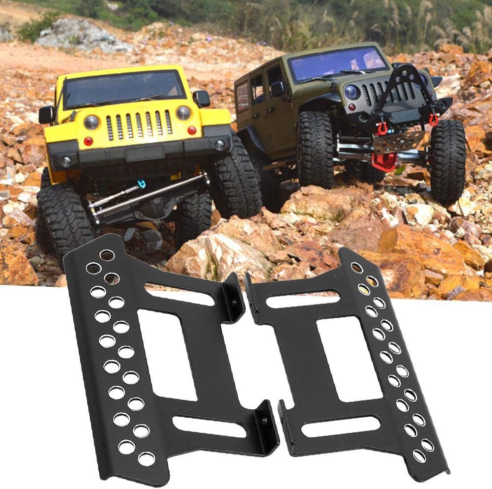 RC Car Pedal Plate, 1 Pair Aluminium Alloy Side Foot Pedal Plates Axial Footplate Spare Parts for SCX10 1/10 RC Car(Black) - Image 4