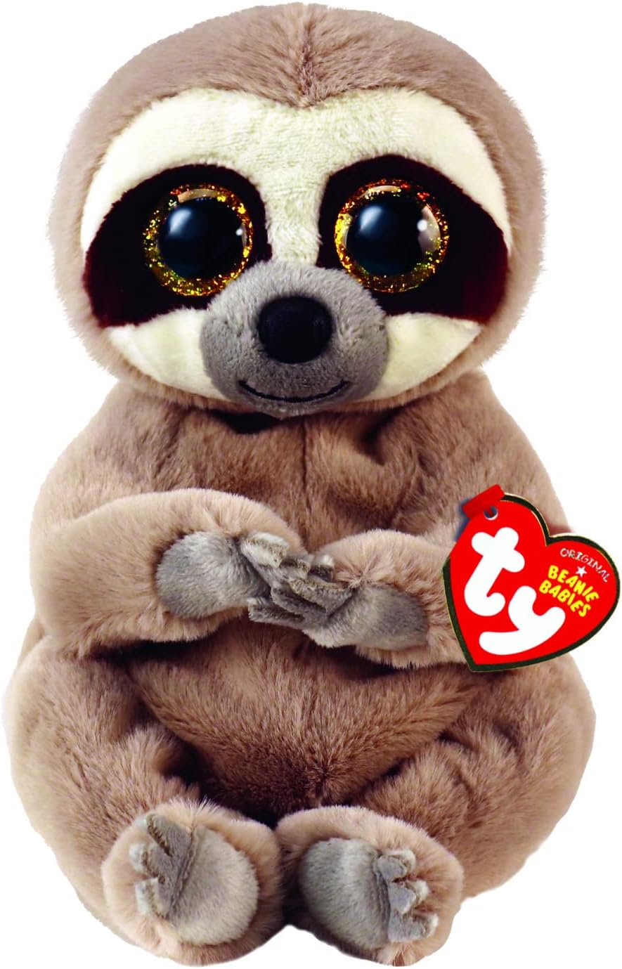 TY Silas Grey Sloth Beanie Baby 15 cm Plush Collectible Toy