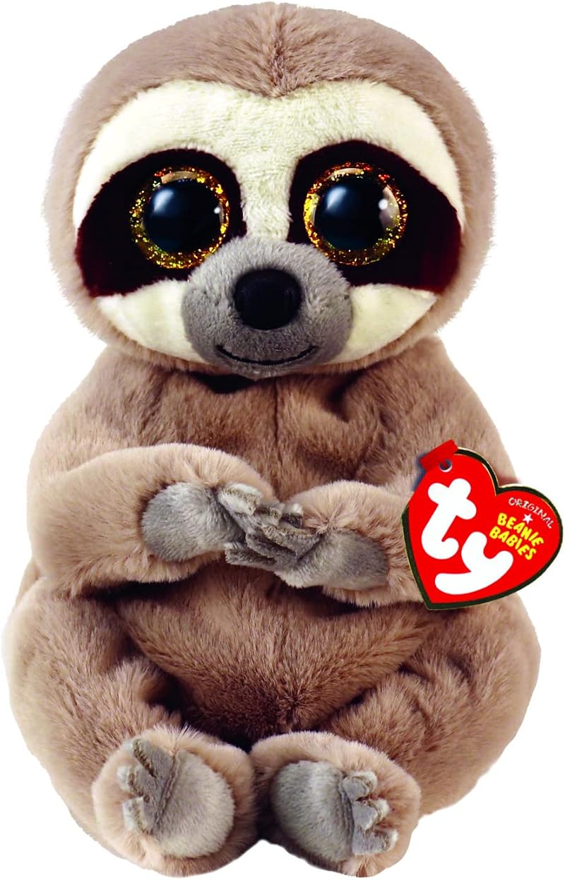 TY Silas Grey Sloth Beanie Baby 15 cm Plush Collectible Toy