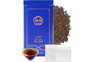 CO-OP 1950 Ripe Pu Erh Tea Loose Leaf, 150g, Premium Yunnan Whole Loose Large-Leaf Fermented Pu-erh, Smooth, Mellow & Rich, P