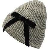 Kate Spade New York Womens Velvet Bow Cuff Hat