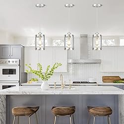 Osimir Brushed Nickel Pendant Lights Kitchen Island