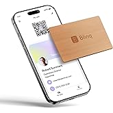 Blinq Wood NFC Card - Digital Business Card - Instant Share via Tap - Compatible with iPhone & Android (Maple)