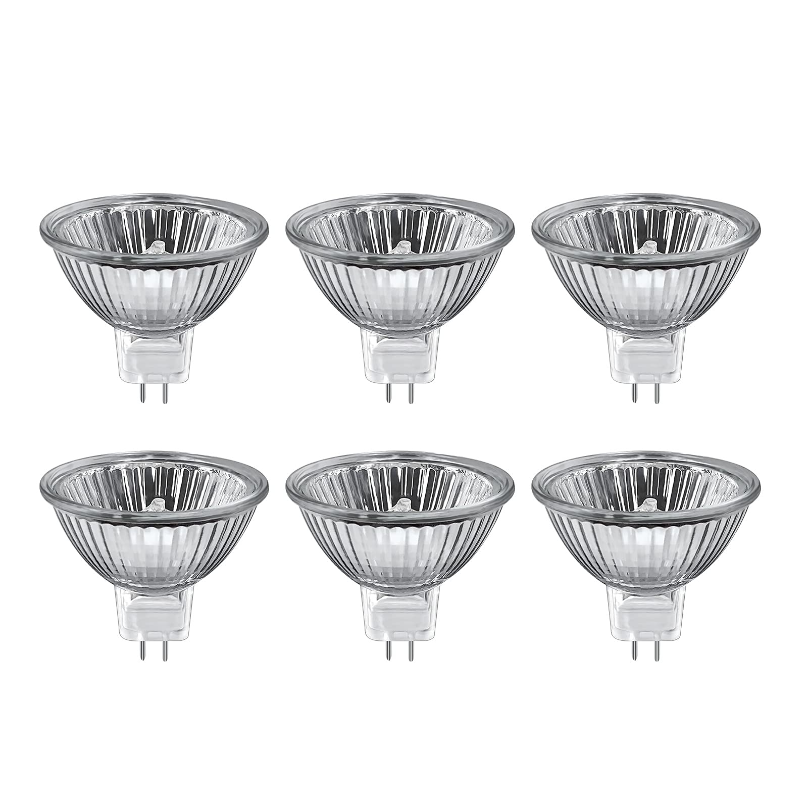 Sarveeta MR16 Halogen Bulbs 35W Dimmable, 12V Gu5.3 Halogen Spotlight Bulbs 2 Pin Base, 2800K Warm Withe,400 Lumens,42° Beam Angle (Pack of 6)