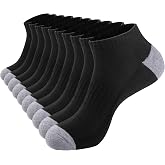 eallco 10 Pairs Mens Ankle Socks Low Cut Socks for Men Athletic Socks Breathable Cushioned