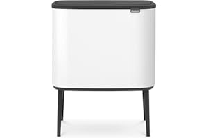 Brabantia 313547 Bo Touch Trash Can Recycling, with 2 Inner Buckets, 3 + 6 gallon/11 + 23 Liter