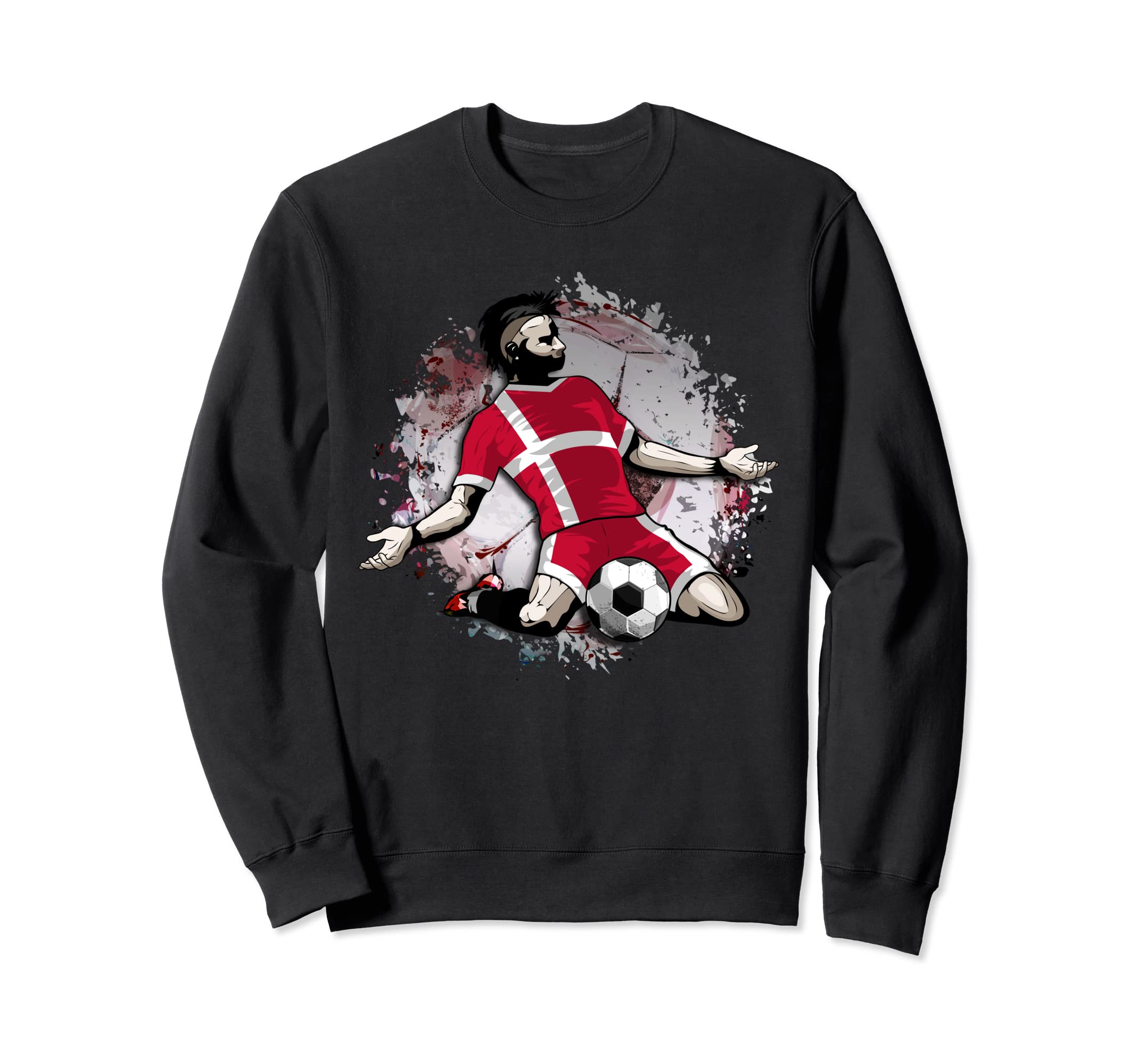Denmark Soccer Danish National Flag Football Lovers Design Sweatshirt