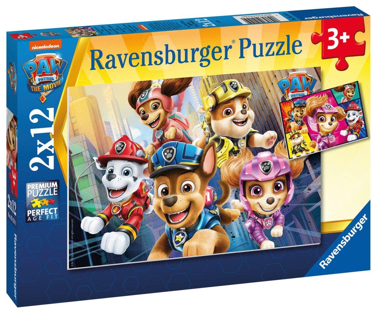 Ravensburger - Children's Puzzle - Puzzles 2 x 12 p - Our Four-legged Rescuers/Paw Patrol Movie - From 3 Years - 05151
