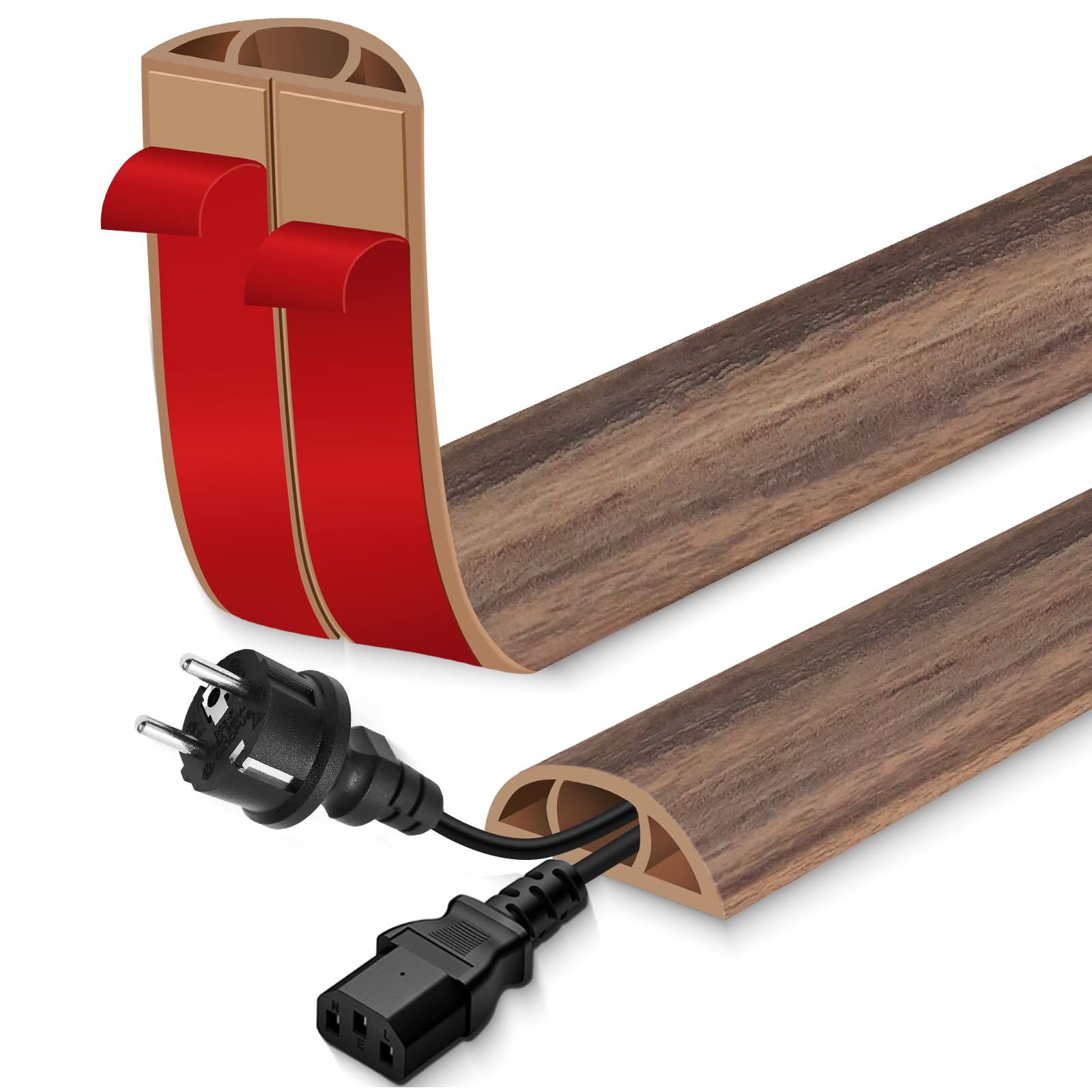 Photo 1 of Floor Cord Cover for Wires on Floor Self Adhesive Cord Hider Floor Cable Management Wire Covers for Cords Protector Prevent Cable Trips Cord Cavity W 0.47" x H 0.27", Misty Brown Wood, 3.3FtLPNPMER7737917
LPNPMER7737917
