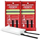 FIREWESS Emergency Fire Blanket, 2 Pack Fiberglass Flame Retardant Fire Blankets Emergency for Home, Kitchen, Car, Office, Grill, 39.4X 39.4inch Fire Extinguisher Blanket