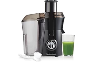 Hamilton Beach Juicer Machine, Big Mouth Large 3” Feed Chute for Whole Fruits and Vegetables, Easy to Clean, Centrifugal Extractor, BPA Free, 800W Motor, Black