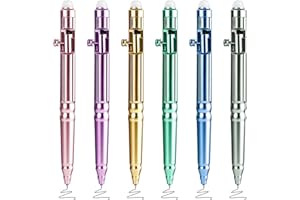BAYTORY 6Pcs Retractable Erasable Gel Pens, Black Ink 0.5mm Fine Point Erasable Pen, Smooth Writing for Note Taking Marking P