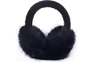 ZMUBB Winter Ear Muffs for Women Men - Foldable Fuzzy Earmuffs Faux Fur Ear Warmer, Perfect Ear Covers for Cold Days