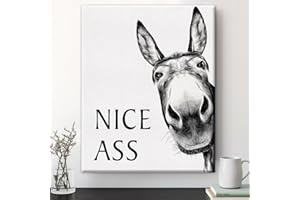 Bathroom Wall Art Vintage Funny Canvas Wall Art for Home Bathroom Decor 8x10 Inch