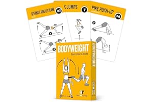 NewMe Fitness Bodyweight Workout Cards, Instructional Fitness Deck for Women & Men, Beginner Fitness Guide to Training Exercises at Home or Gym (Bodyweight, Vol 1)