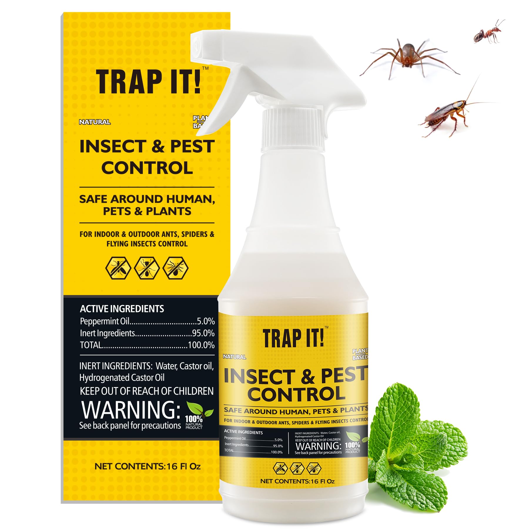 TRAP IT! Insect Repellent Peppermint Oil Spray for