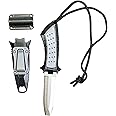 Scuba Choice Diving BCD Knife, Low Volume Blunt Tip, Nos 304 Stainless Steel Blade, 2-3/4" Compact Design, Black - Durable Sheath, Webbing & Hose Clip