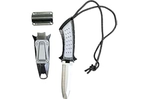 Scuba Choice Diving Low Volume Stainless Steel Blunt Tip BCD Knife, Black