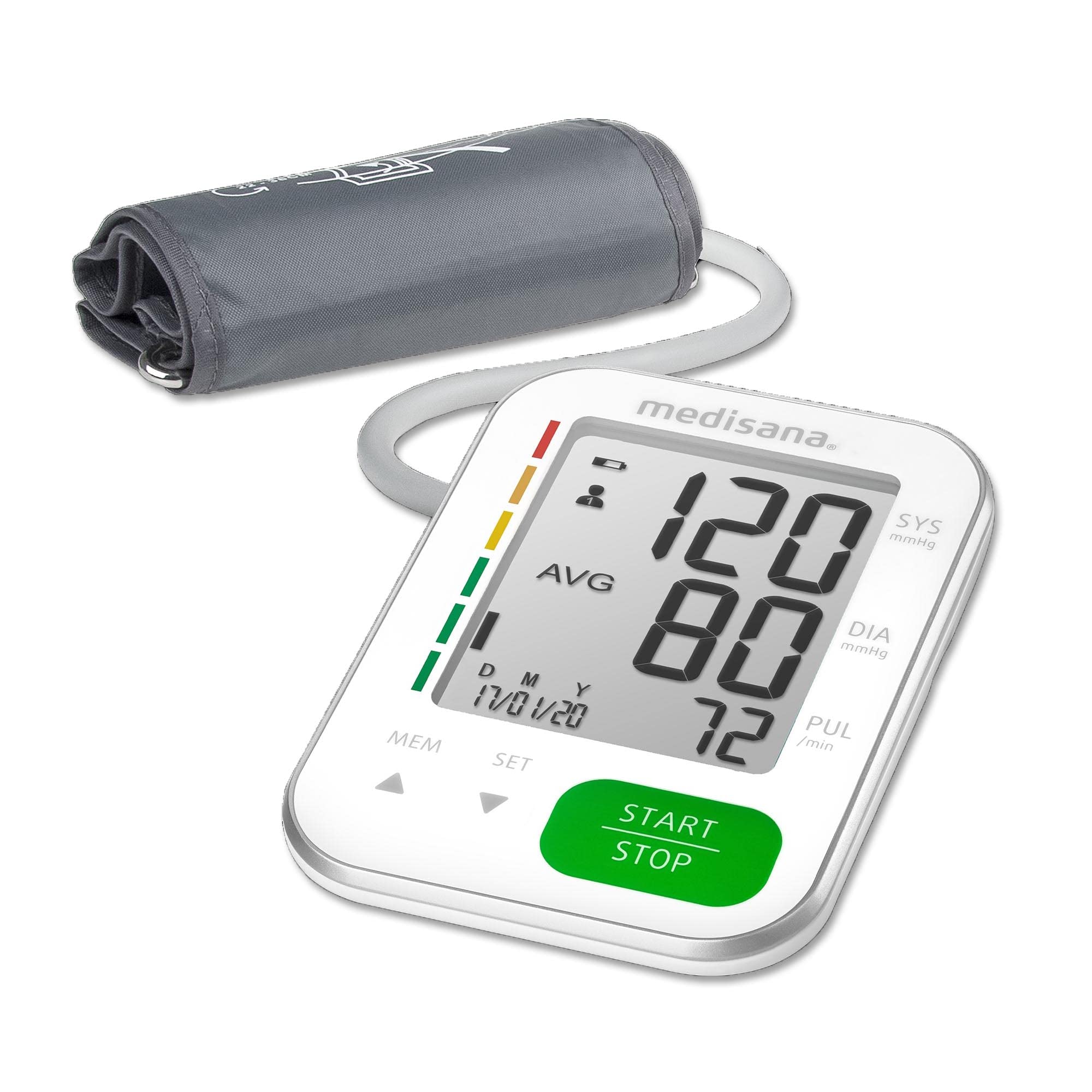 medisana BU 565 Upper Arm Blood Pressure Monitor – Automatic Digital BP Machine with Inflation Technology, Irregular Heartbeat Detection, 2-User Memory, Large Backlit Display