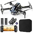 Drone with Camera 1080P HD FPV Foldable Mini Drone for Beginners Kids Adults, Drone with One Key Take Off/Landing, Gesture Selfie, Altitude Hold, 3D Flip, Easy to Fly, 2 Batteries, Toys for Boys Girls