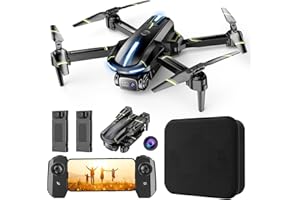 PALLTON Drone with Camera 1080P HD FPV Foldable Mini Drone for Beginners Kids Adults, Drone with One Key Take Off/Landing, Gesture Selfie, Altitude Hold, 3D Flip, Easy to Fly, 2 Batteries, Toys for Boys Girls