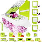 Sedhoom Vegetable Chopper Veggie Chopper 23 PCS Food Chopper and Dicer Onion Cutter Chopper Vegetable Cutter Potato Fruit Cho