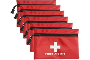 AOUTACC 6 Pack Empty First Aid Bag, Mini Travel Empty First Aid Kit Pouch Bag for Emergency at Home, Office, Car, Outdoors, Boat, Camping, Hiking(Bag Only)