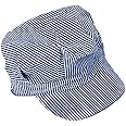 Engineer Hat - Blue and white stripes