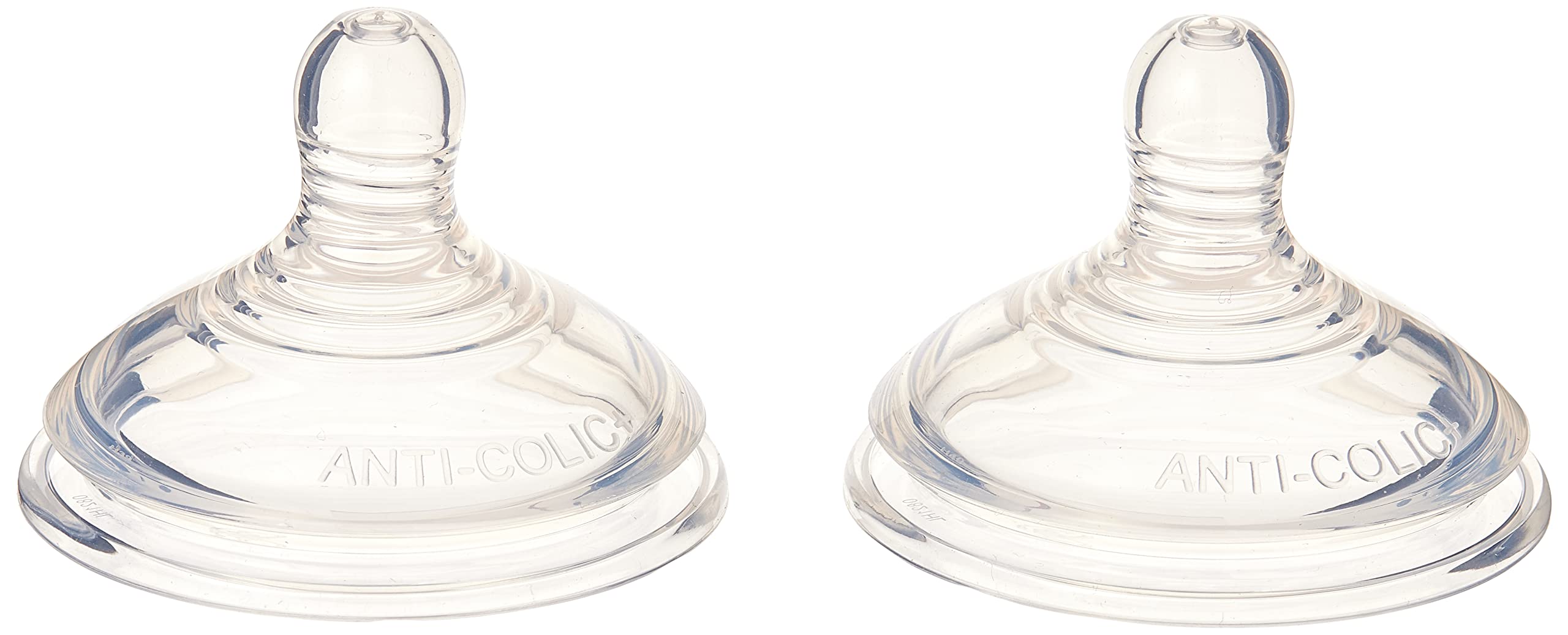 Tommee Tippee Advanced Anti-Colic Baby Bottle Teats, Breast-Like, Soft Silicone, Fast Flow, 6m+, Pack of 2