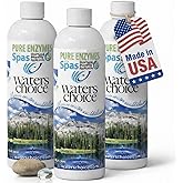 Waters Choice Pure Enzymes for Spas 3 Pack- Hot Tub Enzyme Cleaner & Spa Water Clarifier – Chemical-Free Hot Tub Cleaner, Spa Enzyme Treatment for Crystal Clear Water, No Harsh Chemicals