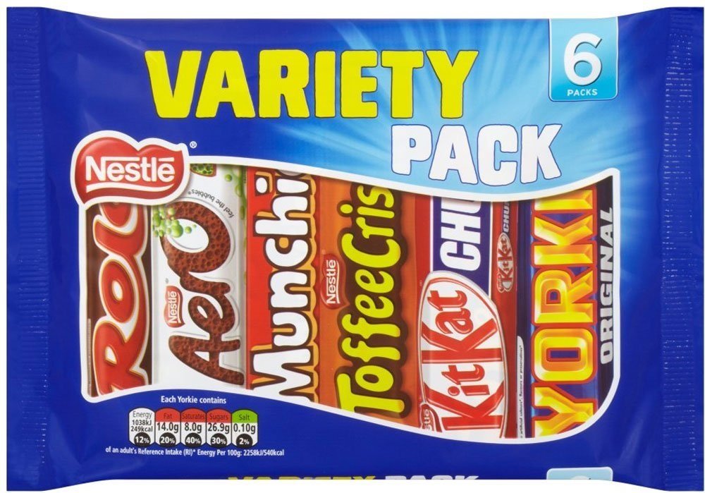 British Chocolate Variety Mix. Rolos, Aero, Munchies, Toffee Crisp, Kit Kat, Yorkie