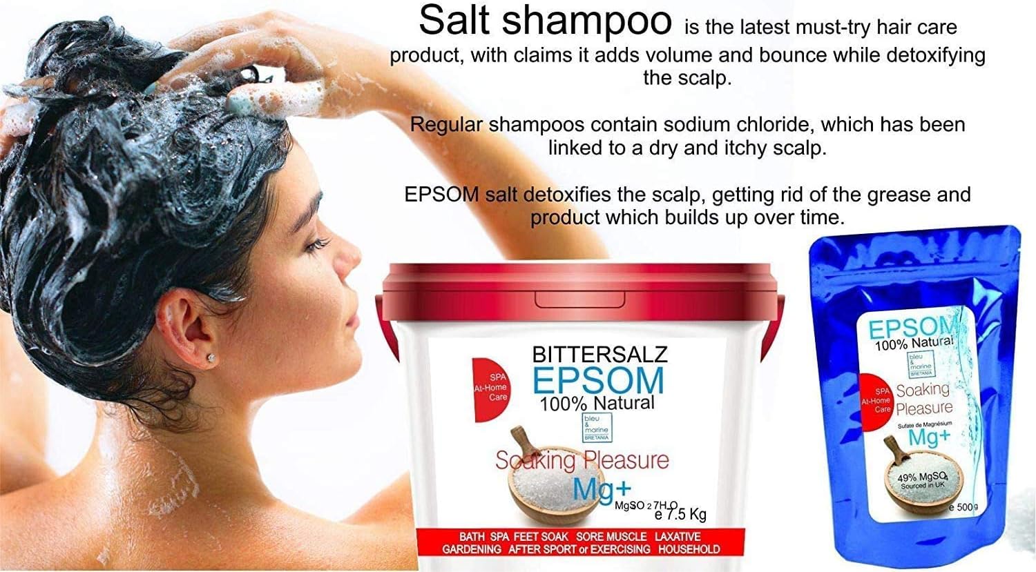 Bath Salts Foot Soak Deep Sleep Pure Epsom Salts Relaxing Salts Natural Magnesium Skin Exfoliator Body Face Detox Bath Salts 250 g Relaxation Detoxification Exfoliation - Image 5