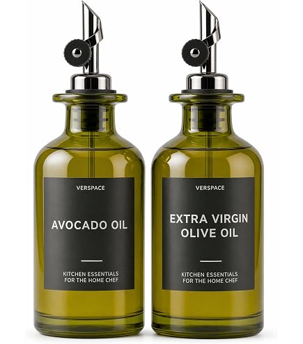 Tutamaz Botella De Aceite 1L – Vidrio Con Mango Y Escala, Dispensador A Prueba De Fugas Para Aceite, Vinagre Y Salsas